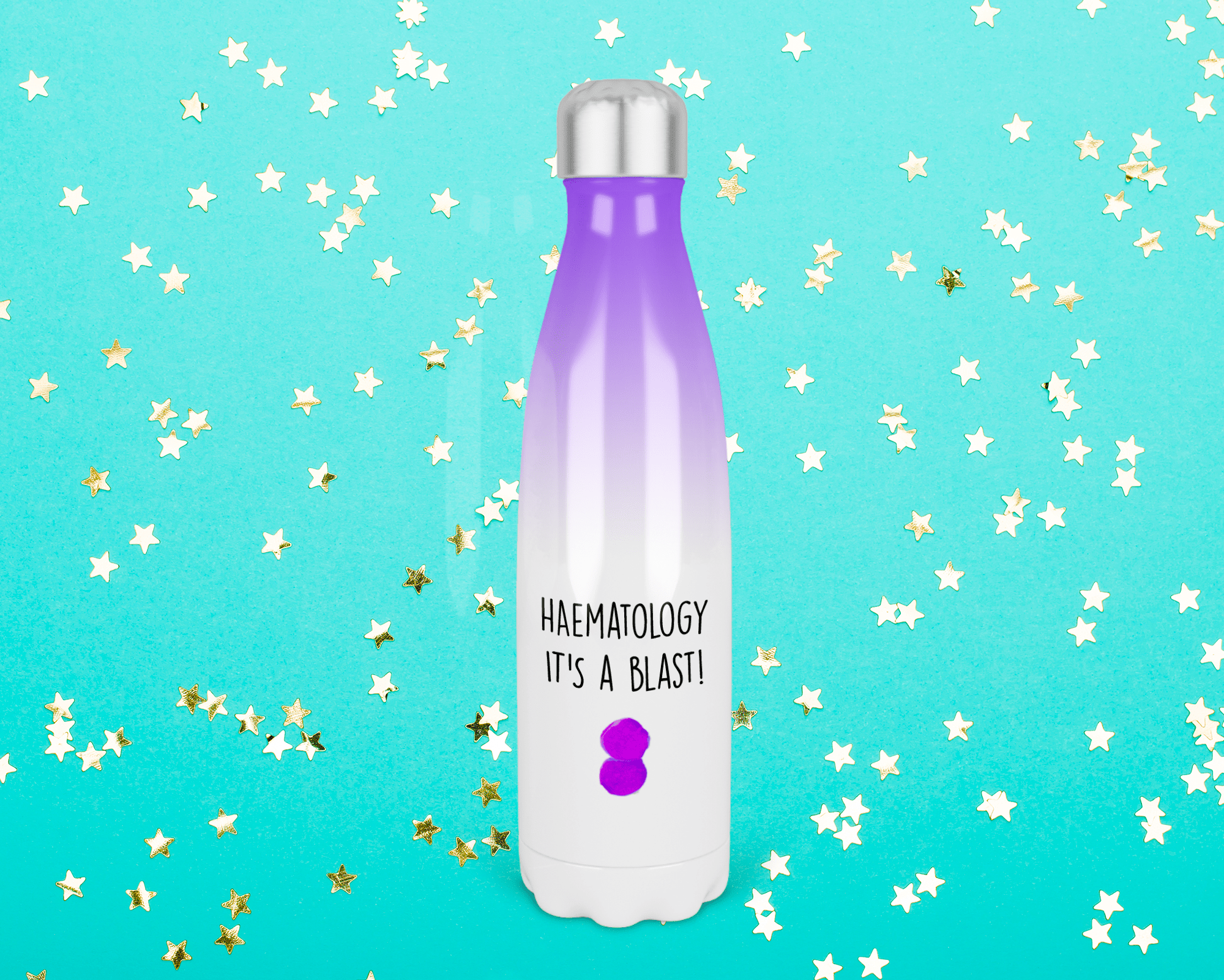 Water bottle for haematologist